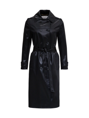 Saint Laurent Double-breasted Belted Trench Coat