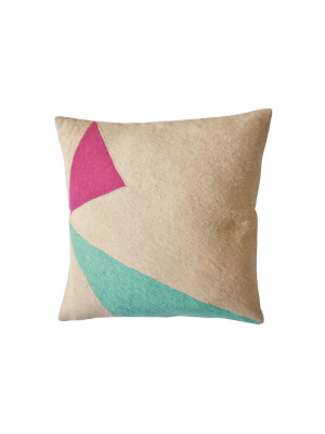 Lucent Wool Throw Pillow Cover - Shadow