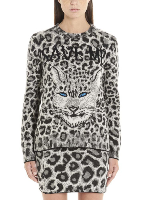 Alberta Ferretti Save Me Leopard Knitted Sweater