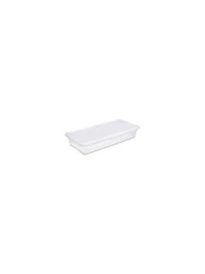 Sterilite 19608006 41 Quart Under Bed Latch Tote Storage Box Containers (6 Pack)