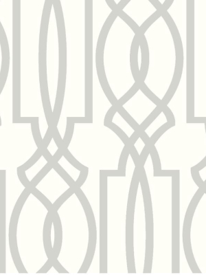 Deco Lattice Peel-and-stick Wallpaper In Grey By Nextwall