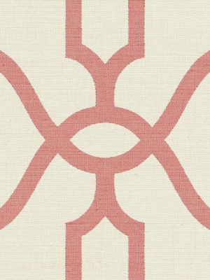 Woven Trellis Wallpaper In Pompian Red From Magnolia Home Vol. 2 By Joanna Gaines