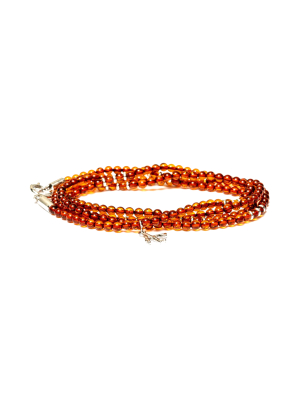 Orange Beaded Wrap Bracelet