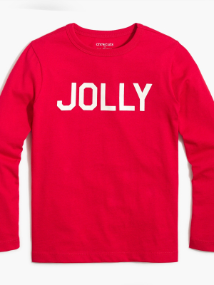 Boys' Long-sleeve Glow-in-the-dark "jolly" Graphic Tee