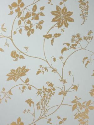 Sample Wisteria Wallpaper In Gray And Brown Color By Lorca