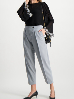Pleated Trouser Cold Grey