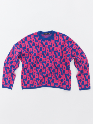 Obey Stacked Logo Crew Neck Sweater