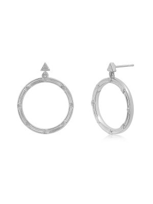 Courage Hoop Earrings - Silver