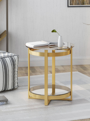 Solidago Modern Coffee Table Brass - Christopher Knight Home