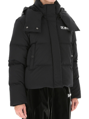 Off-white Logo Hooded Puffer Jacket