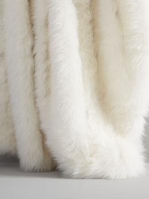 Faux Fur Brushed Tips Throw