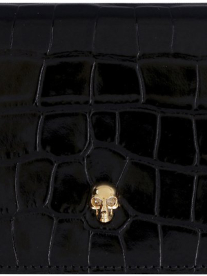 Alexander Mcqueen Skull Embossed Wallet