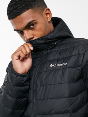 Columbia Powder Lite Hooded Jacket In Black