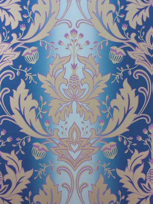 Viceroy Wallpaper In Blue, Lilac, And Gilver By Matthew Williamson For Osborne & Little