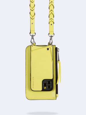 Classic Zip Pouch - Bright Yellow/silver