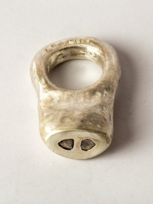 Tall Roman Ring (0.4 Ct, 2 Diamond Slabs, Ma+dia)