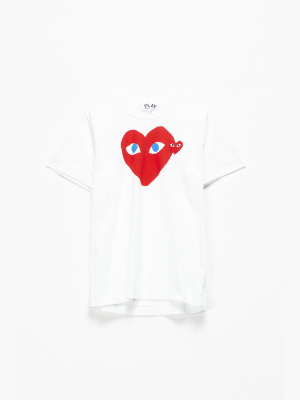 Women's Blue Eyes Heart T-shirt