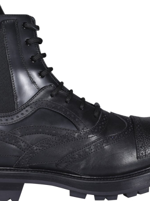 Alexander Mcqueen Lace-up Combat Boots