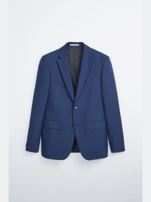 Textured Weave Birdseye Suit Jacket