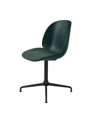 Beetle Meeting Chair - Black 4-star Swivel Base - Seat Upholstered