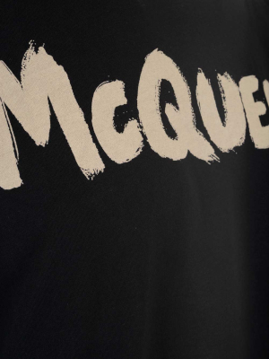 Alexander Mcqueen Graffiti Logo Print T-shirt