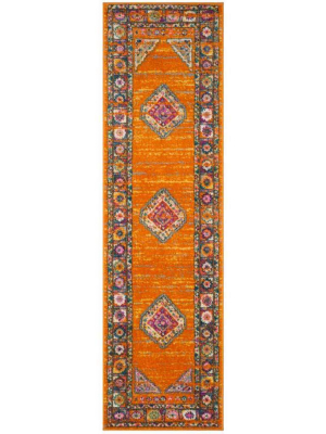 Madison Orange/fuchsia Runner Rug