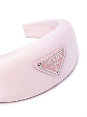 Prada Re-nylon Triangle Logo Headband