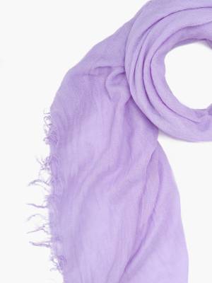 Pastel Lilac Cashmere And Silk Scarf