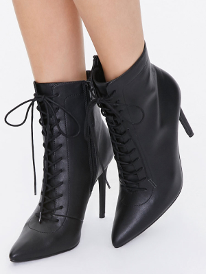 Lace-up Stiletto Booties