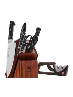 Zwilling Pro 7-pc Knife Block Set With Bonus Sharpener