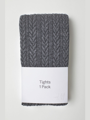 Textured-knit Tights