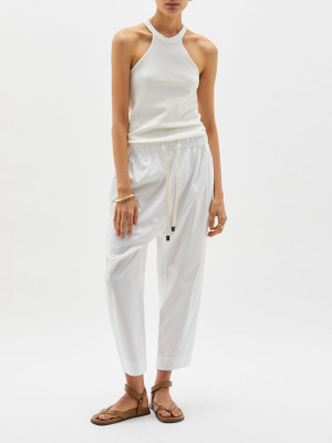 Cotton Poplin Long Rise Pant