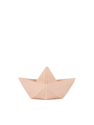 Pink Origami Boat Bath Toy