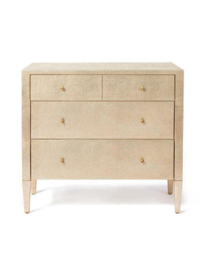 Conrad 36" Dresser Champagne Faux Raffia