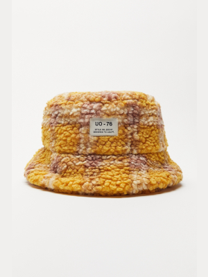 Uo Printed Sherpa Bucket Hat
