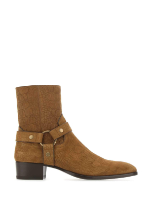 Saint Laurent Wyatt Harness Ankle Boots