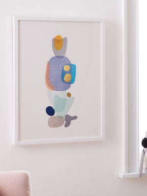 Minted For West Elm - Navy Blue Gold Totem