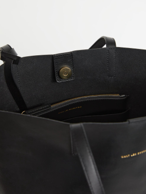 Logan Leather Vertical Tote