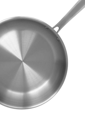 Mealthy 10frypan 10-inch Stainless Steel Professional-grade 3mm Thick 5 Layer Composite Construction Frying Pan