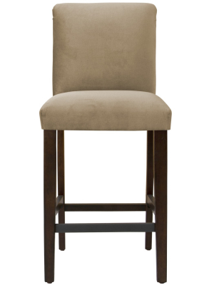 Aster Diamond Tufted Back Barstool Velvet - Cloth & Company