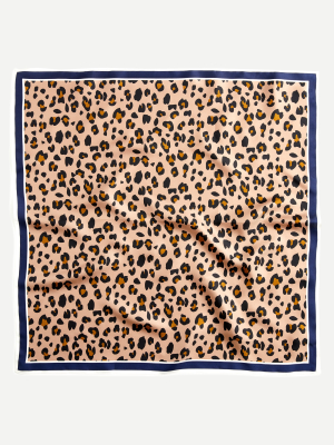 Square Silk Scarf In Leopard