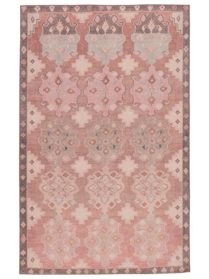 Vibe By Jaipur Living Chilton Medallion Pink/ Brown Area Rug (7'6"x9'6")