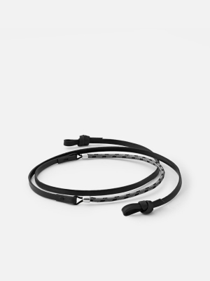 Nexus Leather Sunglass Cord, Sterling Silver