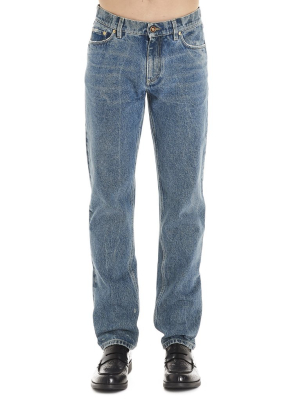 Burberry Distressed Straight-leg Jeans