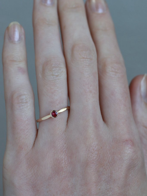 4.3mm Rosecut Ruby Ring