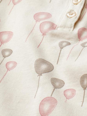 Petidoux Pink And Grey Balloon Pajamas