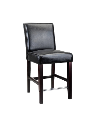 Antonio Counter Height Barstool W/ Bonded Leather Seat - Corliving