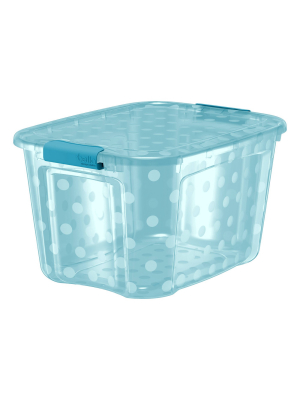 Bella Storage 40qt Utility Storage Bin Blue