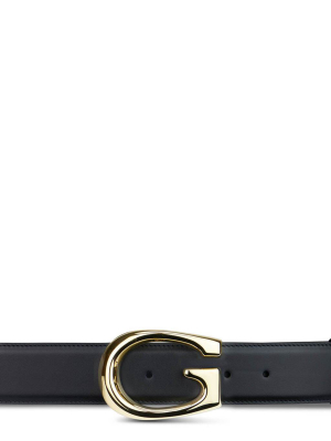 G Buckle Leather Belt