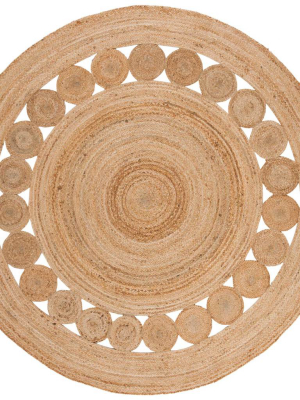 Natural Fiber Natural Round Rug